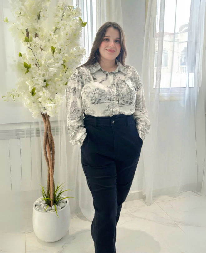 Chemise en Soie Imprimée